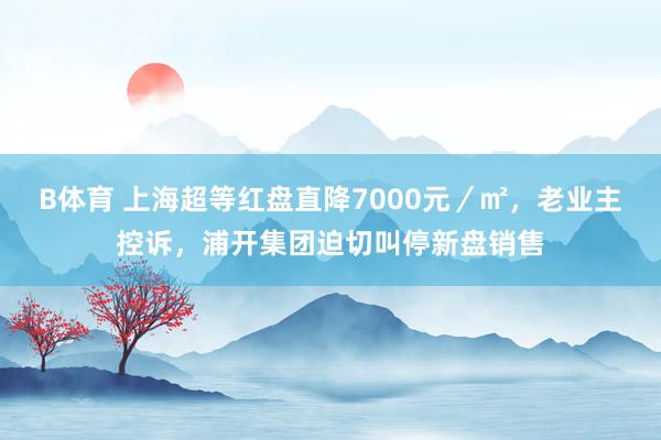 B体育 上海超等红盘直降7000元／㎡，老业主控诉，浦开集团迫切叫停新盘销售