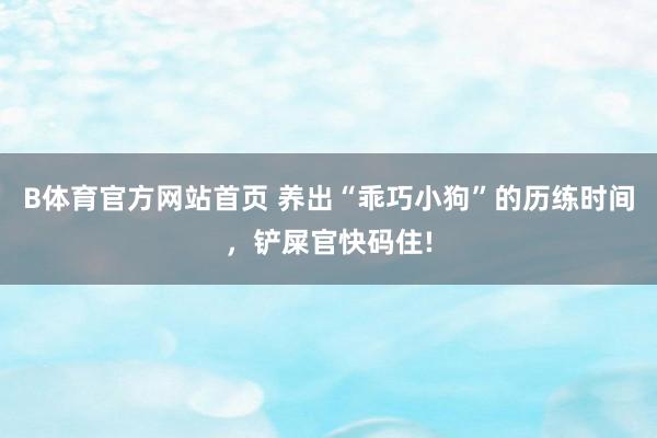 B体育官方网站首页 养出“乖巧小狗”的历练时间，铲屎官快码住!