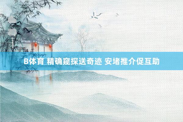 B体育 精确窥探送奇迹 安堵推介促互助
