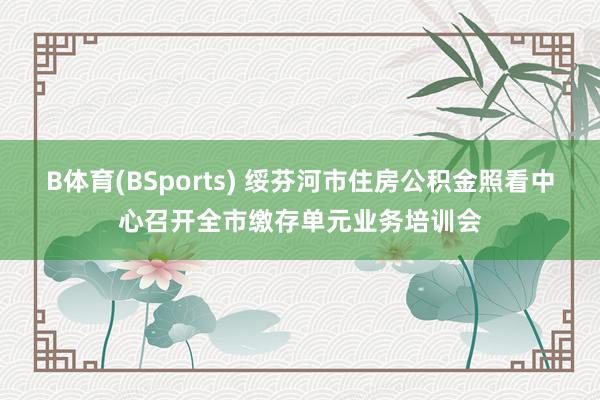 B体育(BSports) 绥芬河市住房公积金照看中心召开全市缴存单元业务培训会