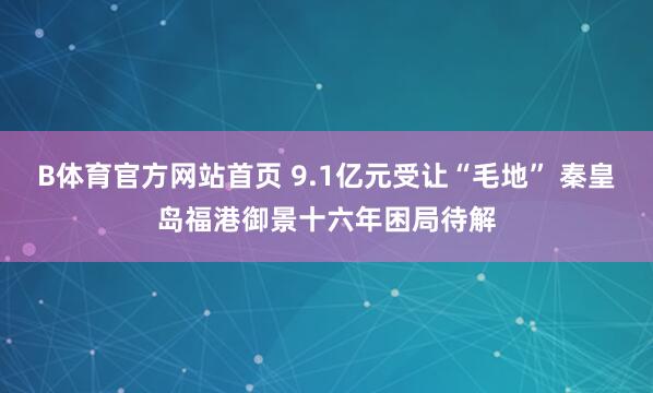 B体育官方网站首页 9.1亿元受让“毛地” 秦皇岛福港御景十六年困局待解